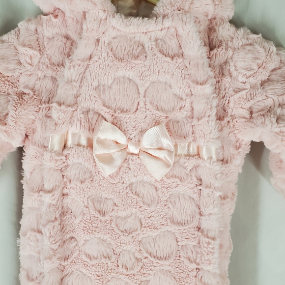 WIPPETTE Kids One Piece Snowsuit 6/9M Minky Pink - Picture 3 of 9